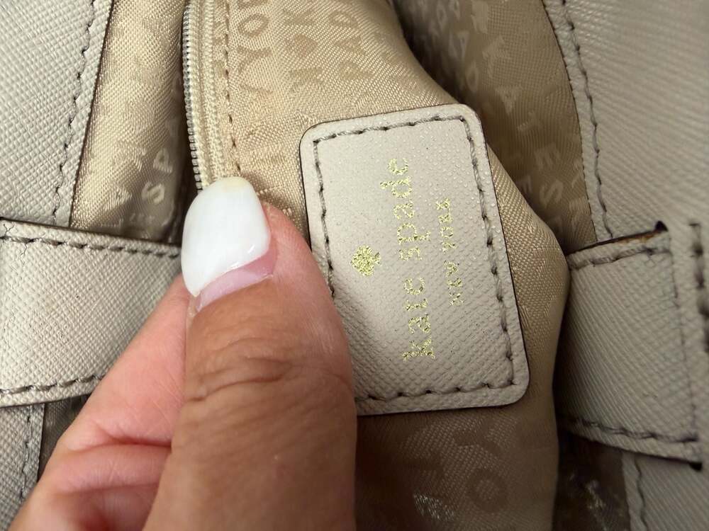 Kate Spade New York Newbury Lane Saffiano Leather Tote Handbag Cream - Picture 7 of 10